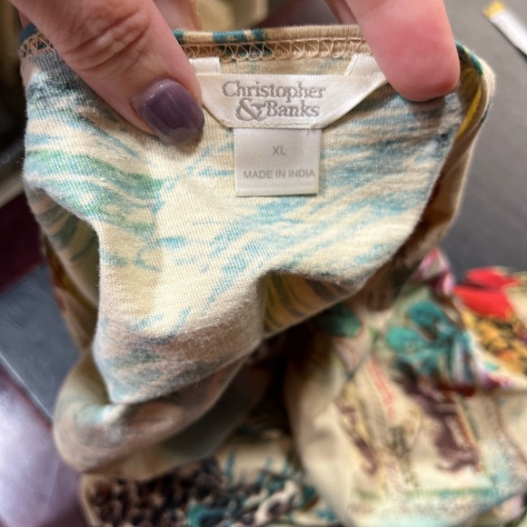 EUC Christopher & Banks pullover blouse size XL - Picture 6 of 8